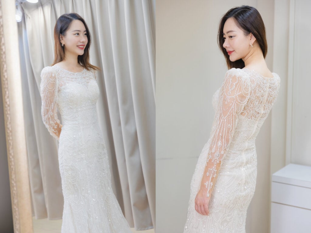 搶先看！拍照特殊款造型禮服，透明不加價新款婚紗試穿心得