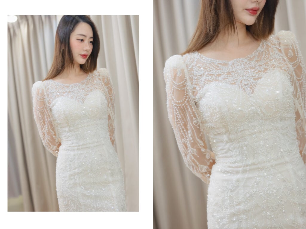 搶先看！拍照特殊款造型禮服，透明不加價新款婚紗試穿心得