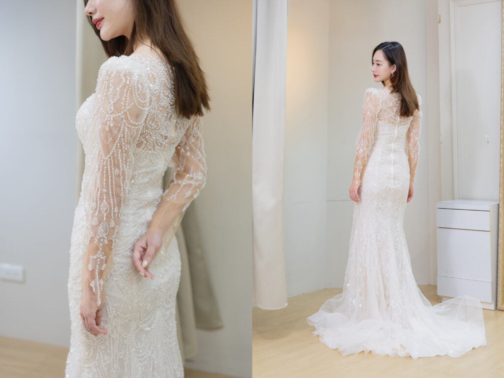 搶先看！拍照特殊款造型禮服，透明不加價新款婚紗試穿心得