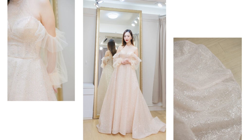 搶先看！拍照特殊款造型禮服，透明不加價新款婚紗試穿心得