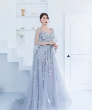 霽藍流詠晚宴禮服