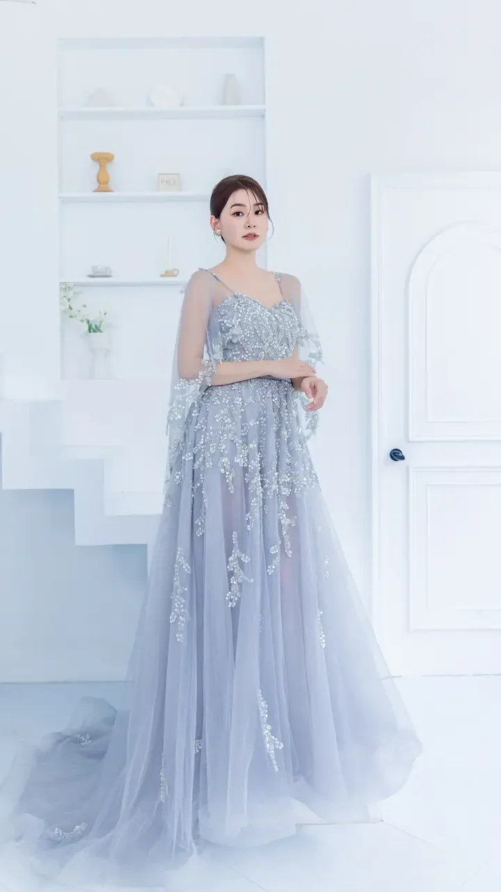 霽藍流詠晚宴禮服