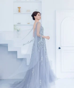 霽藍流詠晚宴禮服