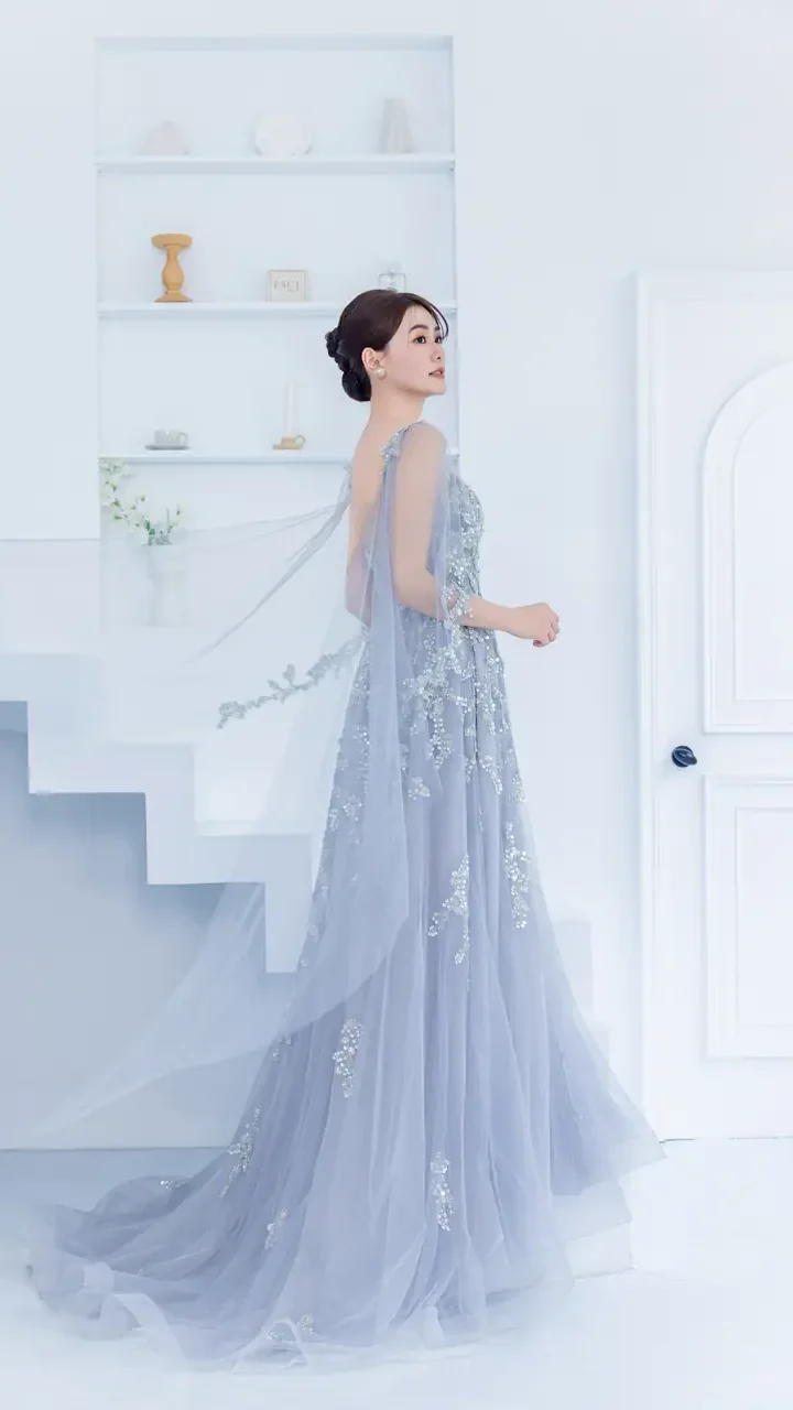 霽藍流詠晚宴禮服