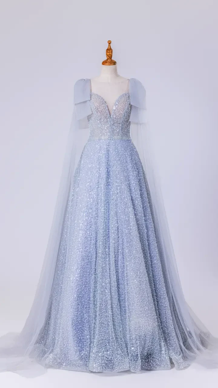 湖霧銀輝晚宴禮服