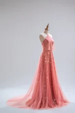 玫瑰氣泡晚宴禮服