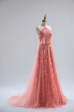 玫瑰氣泡晚宴禮服