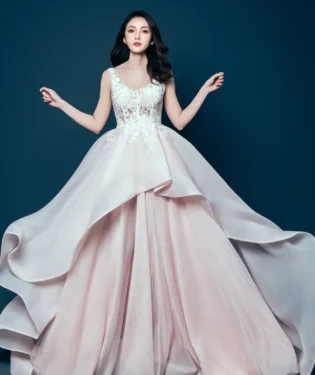 玫瑰塵晚宴禮服