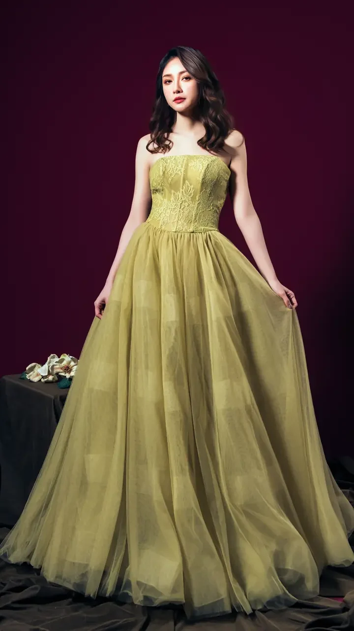 梔光黃昏晚宴禮服