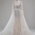 銀燼光語白紗禮服