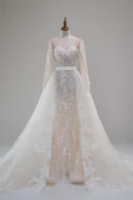 銀燼光語白紗禮服