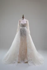 銀燼光語白紗禮服