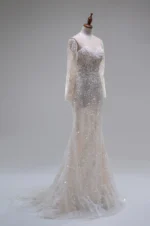 銀燼光語白紗禮服