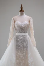 銀燼光語白紗禮服