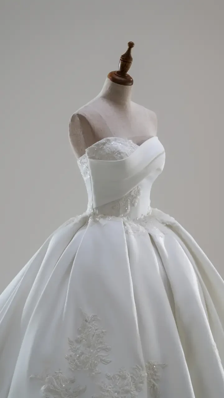 雪域沉語白紗禮服