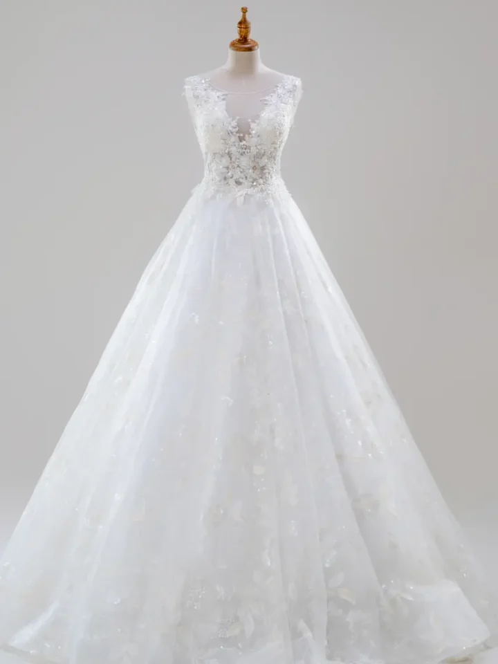 林語情書白紗禮服