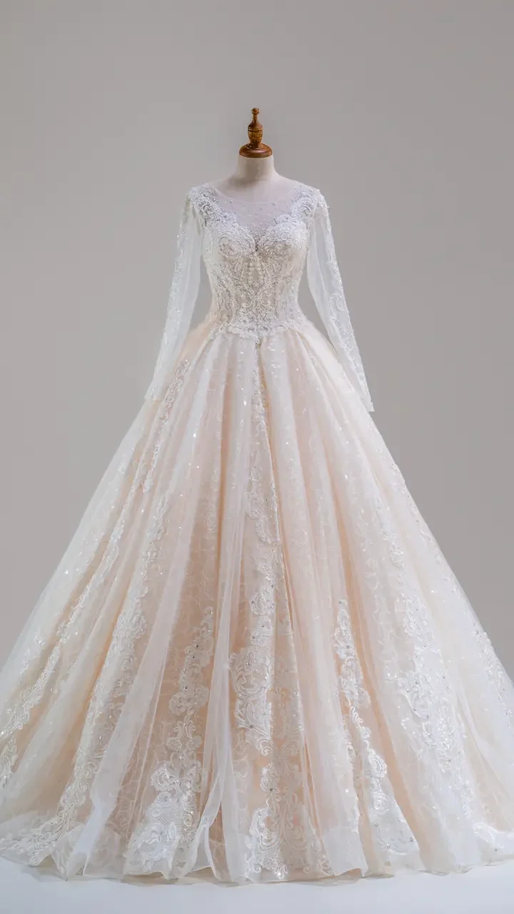 靜語詠嘆白紗禮服