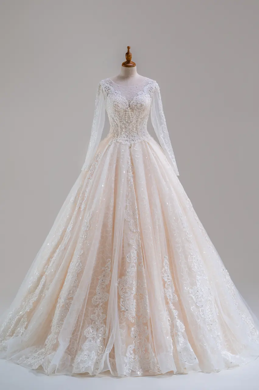 靜語詠嘆白紗禮服