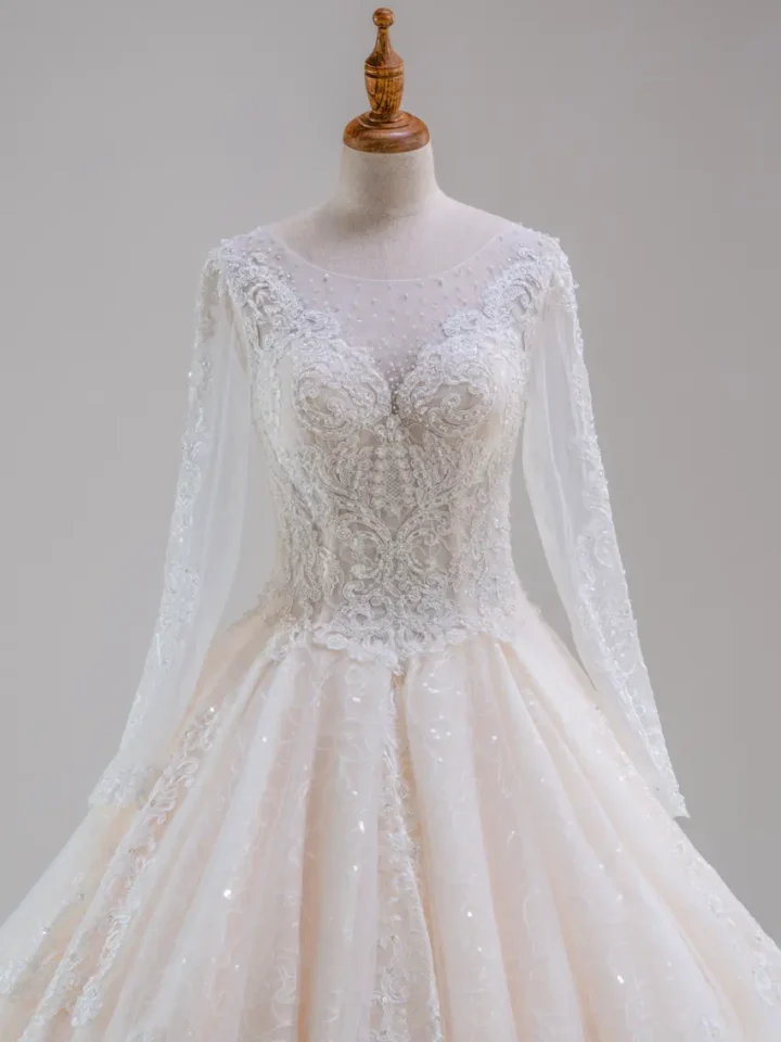 靜語詠嘆白紗禮服