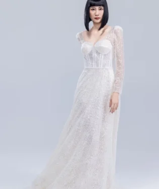 靜默光語白紗禮服