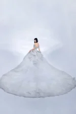 銀燼孤星白紗禮服