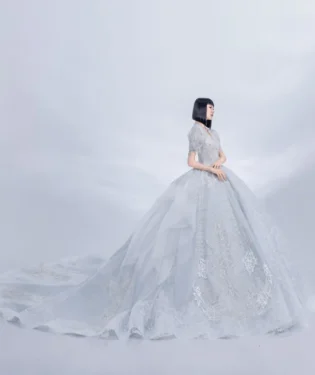 銀視界白紗禮服