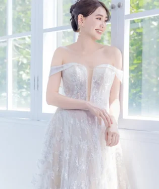 玻璃溫室白紗禮服