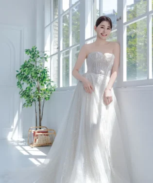 落塵語白紗禮服