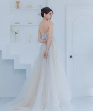 落塵語白紗禮服