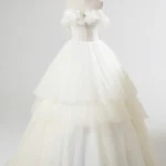 沉香羽語白紗禮服