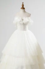 沉香羽語白紗禮服