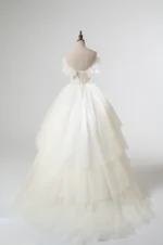 沉香羽語白紗禮服