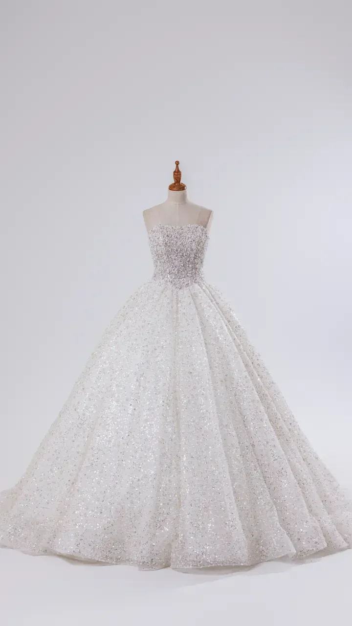 隕光之靜 白紗禮服