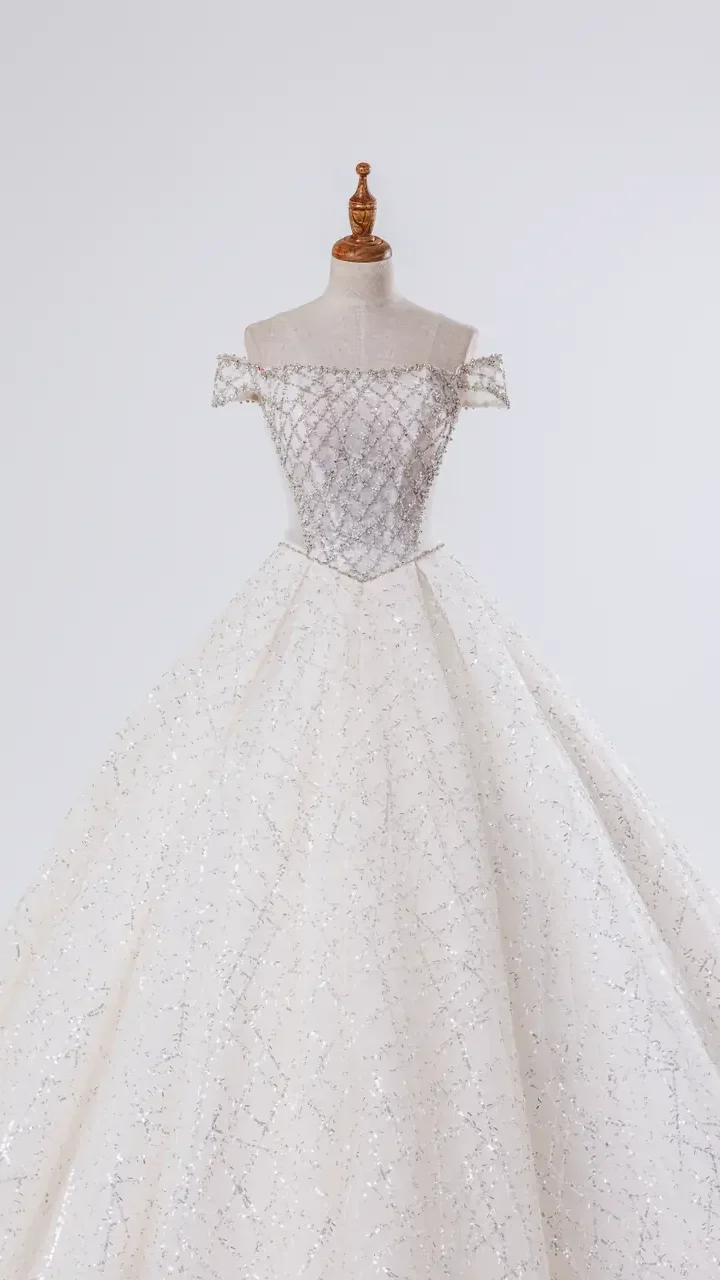 結晶語言白紗禮服