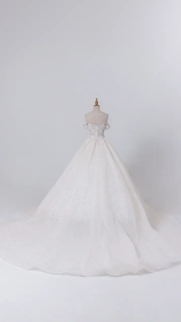 結晶語言白紗禮服