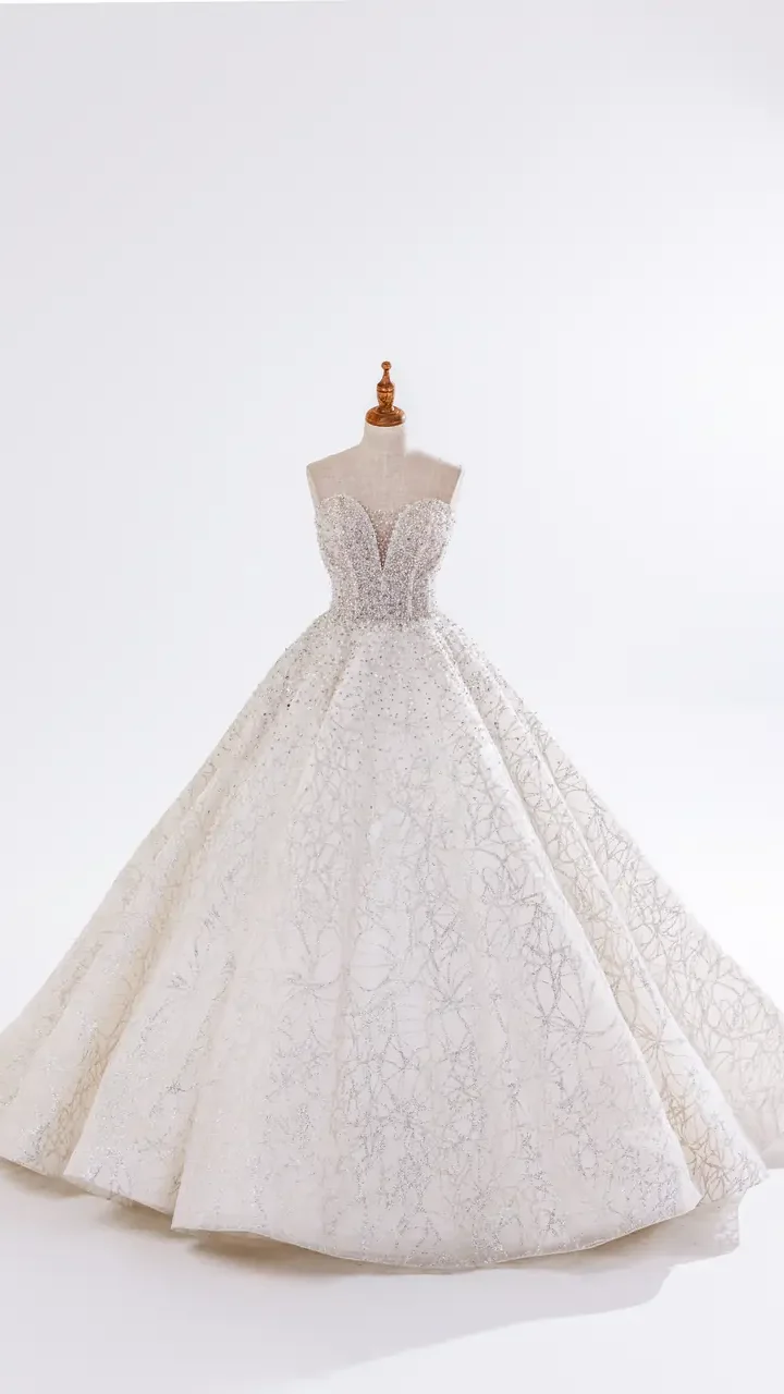 靜銀森林白紗禮服