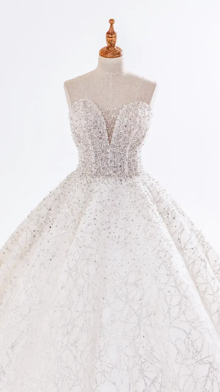 靜銀森林白紗禮服