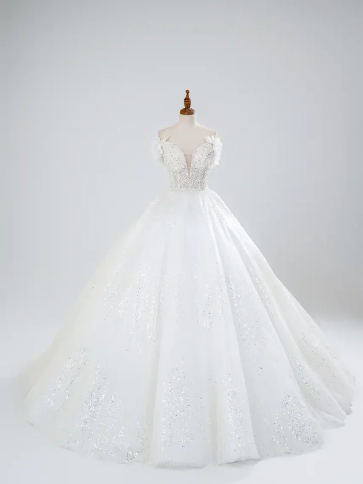 雪燦深林白紗禮服