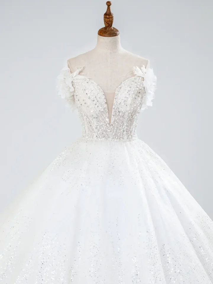 雪燦深林白紗禮服