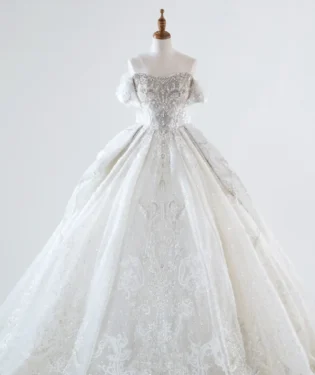 銀譜序曲白紗禮服