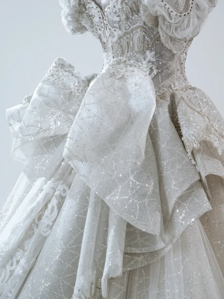 銀譜序曲白紗禮服