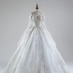 銀結界白紗禮服