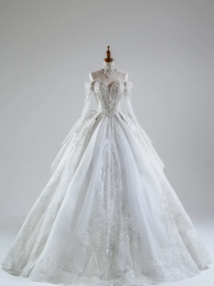 銀結界白紗禮服