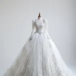 銀燼詠嘆白紗禮服