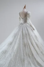 銀燼詠嘆白紗禮服