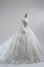 銀燼詠嘆白紗禮服