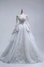 燼雪頌歌白紗禮服