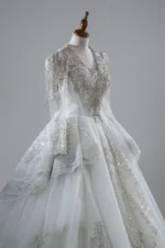 燼雪頌歌白紗禮服