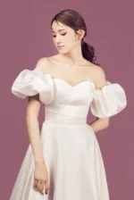 靜語輪廓白紗禮服