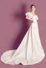 靜語輪廓白紗禮服